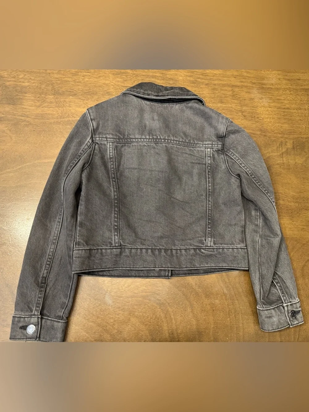 Cat & Jack Black Girls' Denim Trucker Jacket girls size 8